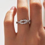 Best Mother & Best Daughter Love Knot Ring