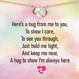 “I'm Always Here" Hug Hearts Necklace