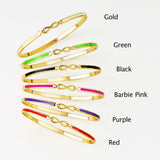 My Badass Girl Gang Enamel Infinity Bracelet