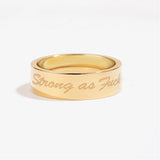 Strong As Fuck Mantra Silver Ring