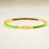 "Nothing in the world can separate us" Enamel Knot bracelets