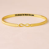 I'll always be there for you Infinity Enamel Bracelet