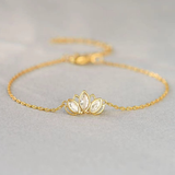 “Fuck it and begin again"Lotus Gemstone Bracelet