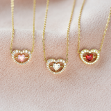 Dancing Heart Gemstone Necklace
