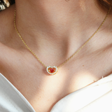 Dancing Heart Gemstone Necklace