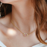 Dancing Heart Gemstone Necklace