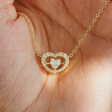 Dancing Heart Gemstone Necklace