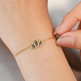 “Fuck it and begin again"Lotus Gemstone Bracelet
