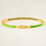 Mom & Daughter Forever Linked Enamel Knot Bracelet
