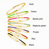 Best Bitches Forever Infinity Enamel Bangle Bracelet