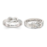 Best Mother & Best Daughter Love Knot Ring