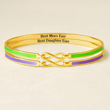 Best Mom & Best Daughter Infinity Enamel Matching Bracelet
