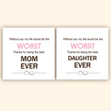 Best Mom & Best Daughter Infinity Enamel Matching Bracelet
