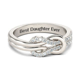 Best Mother & Best Daughter Love Knot Ring