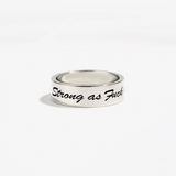 Strong As Fuck Mantra Silver Ring