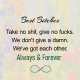 Best Bitches Forever Infinity Enamel Bangle Bracelet
