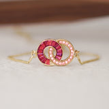 Mother & Daughter Linking Birthstone Bracelet