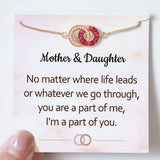 Mother & Daughter Linking Birthstone Bracelet