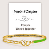 Mother and Daughter Forever Linked Heart Bangle