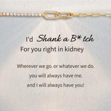 I'd Shank a Bitch For You Pavé Interlocking Friendship Bracelet