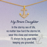 To My Daughter Anchor Necklace