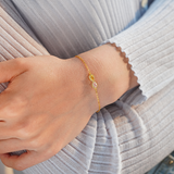Husband & Wife Infinity birthstone Bracelet