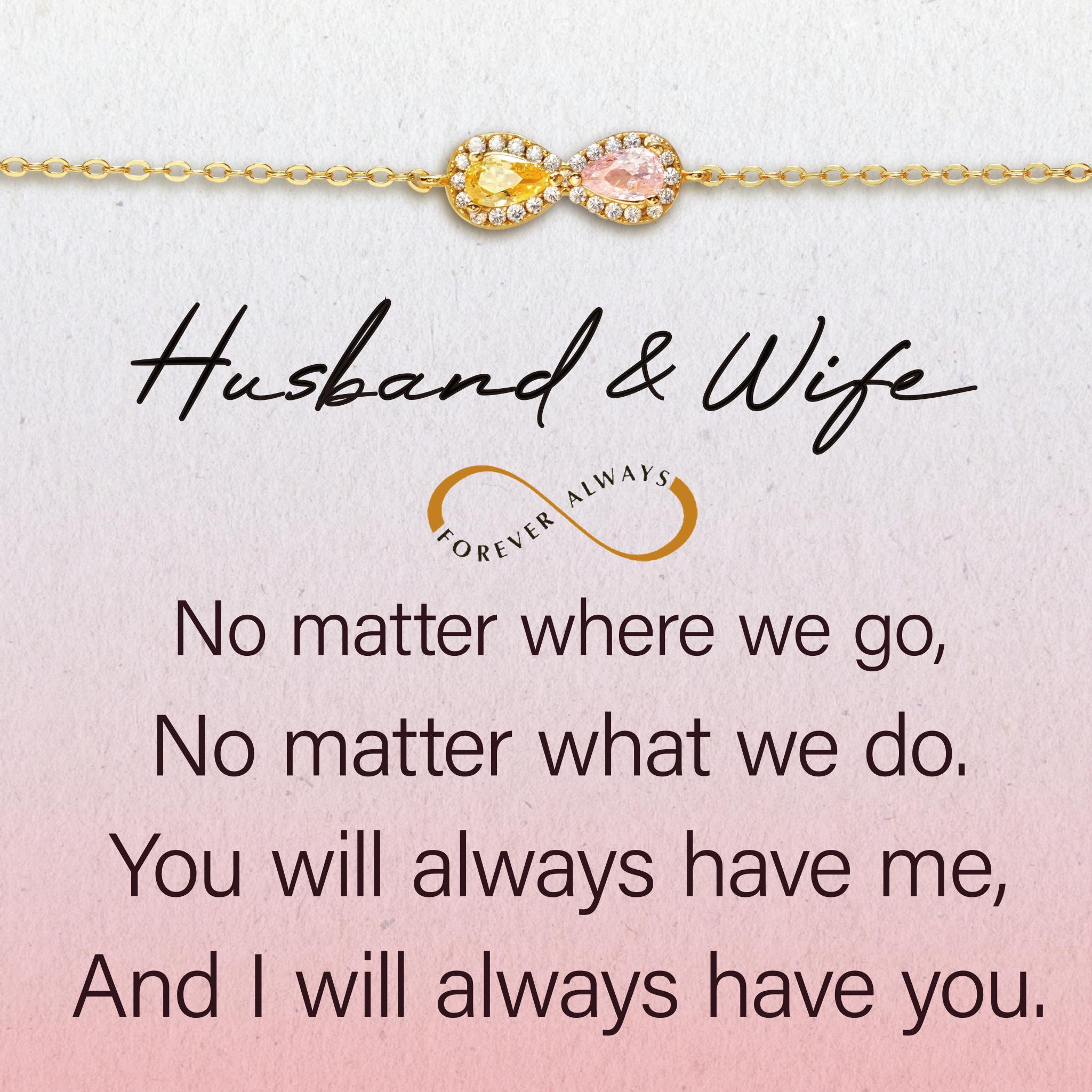 Husband & Wife Infinity birthstone Bracelet – Jaylin Jewelry