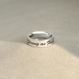 Strong As Fuck Mantra Silver Ring
