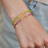 "Nothing in the world can separate us" Enamel Knot bracelets