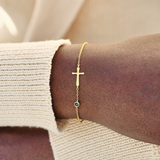 Pray Through It Crossing Birthstone Bracelet S925