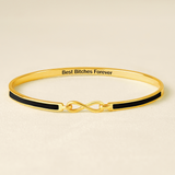 Best Bitches Forever Infinity Enamel Bangle Bracelet