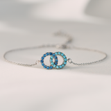 Grandmother & Granddaughter Interlocking Birthstone Neckalce
